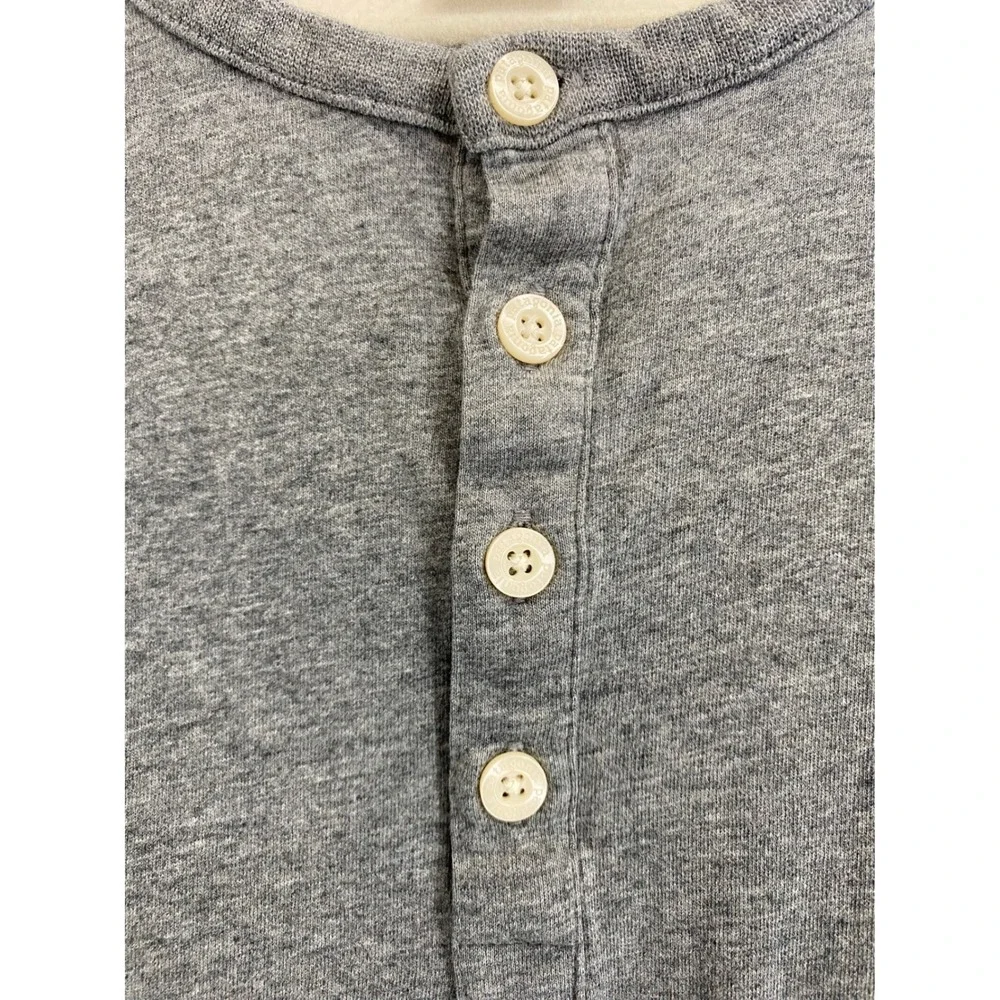 Patagonia‎ Mens XXL Organic Cotton Long Sleeve Henley Shirt Heather Grey Casual